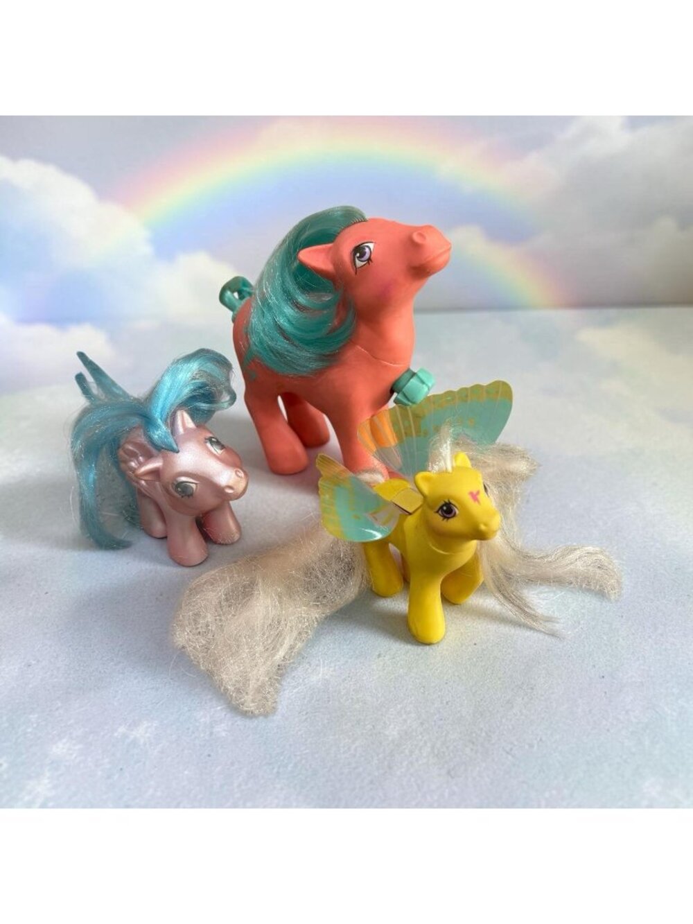 Lot 3 Rare 80s Vintage My Little Pony Pearlized Baby Firefly SummerWing Songster